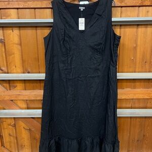 NWT J Jill Black Linen Dress